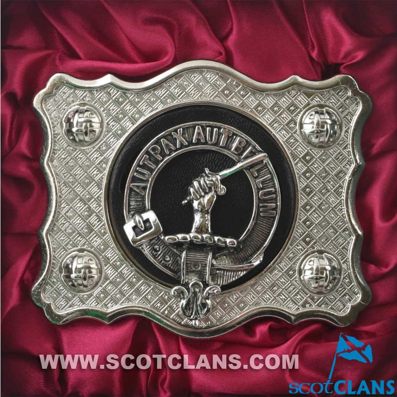 Gunn Pewter Clan Crest Buckle For Kilt Belts