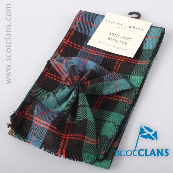 Luxury Wool Tartan Mini Sash in Guthrie Tartan