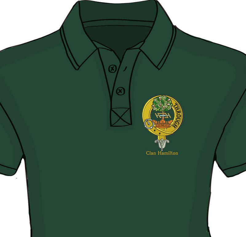 Hamilton Clan Crest Embroidered Polo