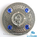 Hamilton Clan Crest Pewter Plaid Brooch