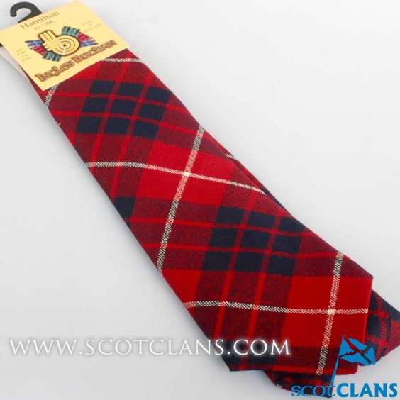 Pure Wool Tie in Hamilton Modern Tartan