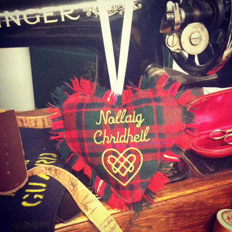 Tartan Heart Christmas Ornament in Any tartan