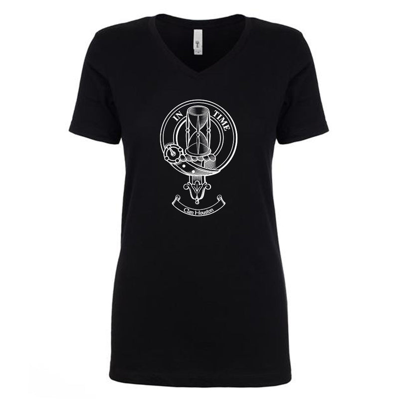 Houston Clan Crest Ladies Ouline T-Shirt