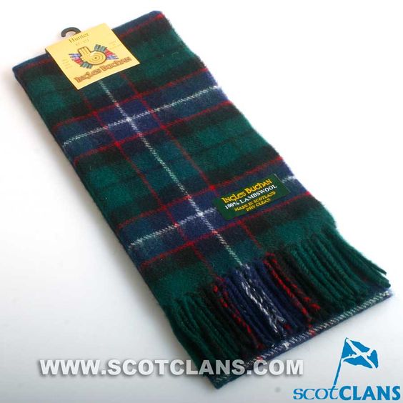 Lambswool Scarf in Hunter Modern Tartan