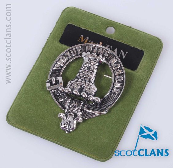 MacLean Clan Crest Badge in Pewter