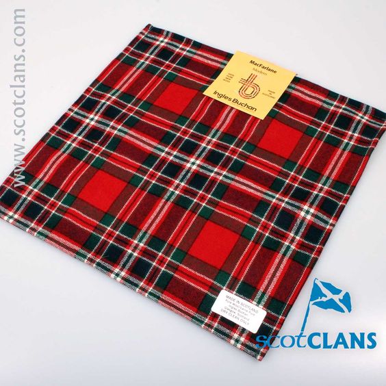 Wool Tartan Pocket Square in MacFarlane Modern Tartan