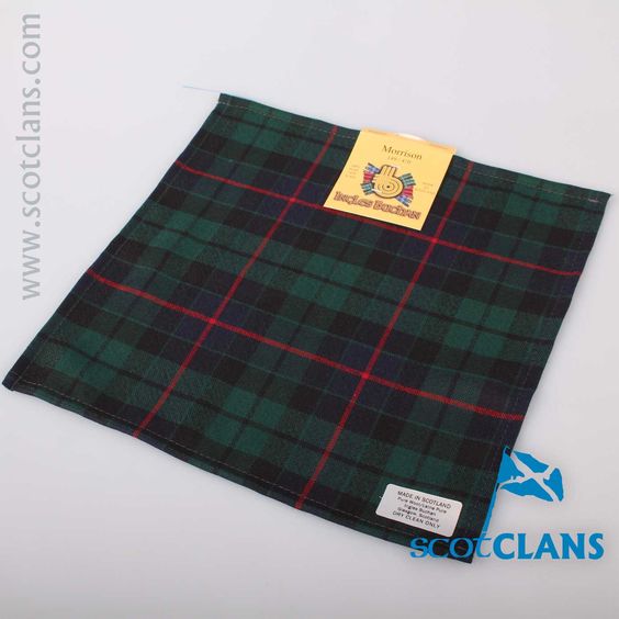 Wool Tartan Pocket Square in Morrison Modern Tartan