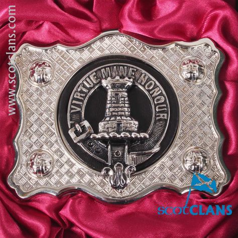 MacLean Pewter Clan Crest Buckle For Kilt Belts