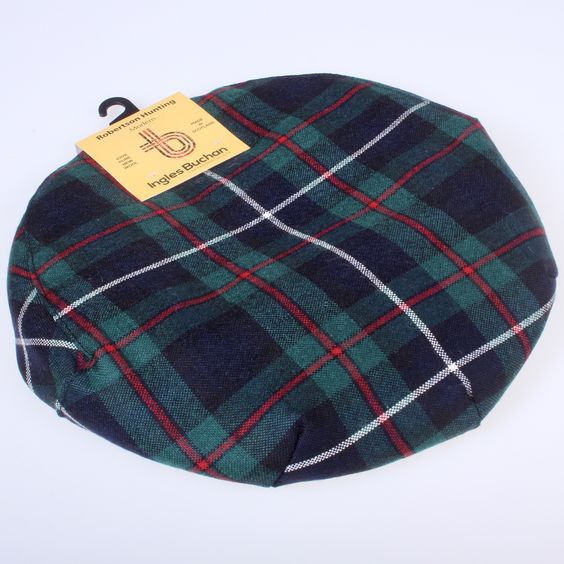 Pure Wool Golf Cap in Robertson Hunting Modern Tartan