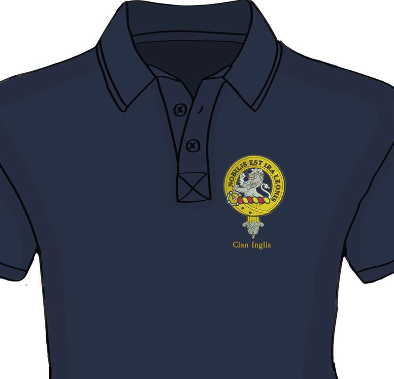 Inglis Clan Crest Embroidered Polo