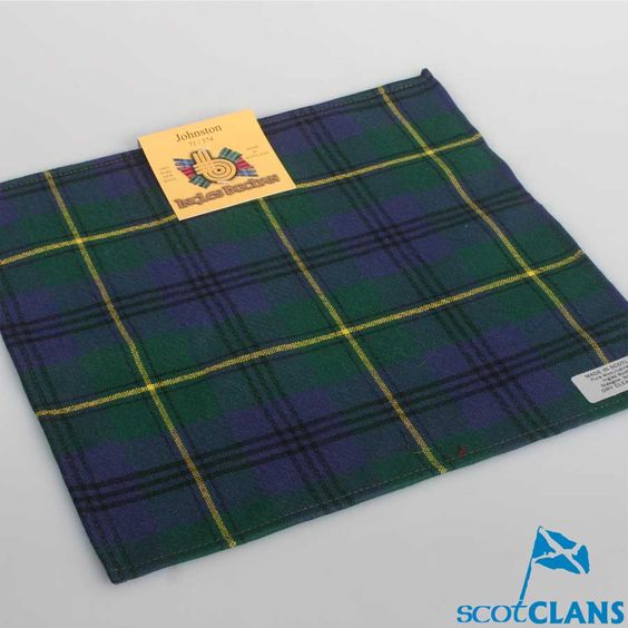 Wool Tartan Pocket Square in Johnstone Modern Tartan