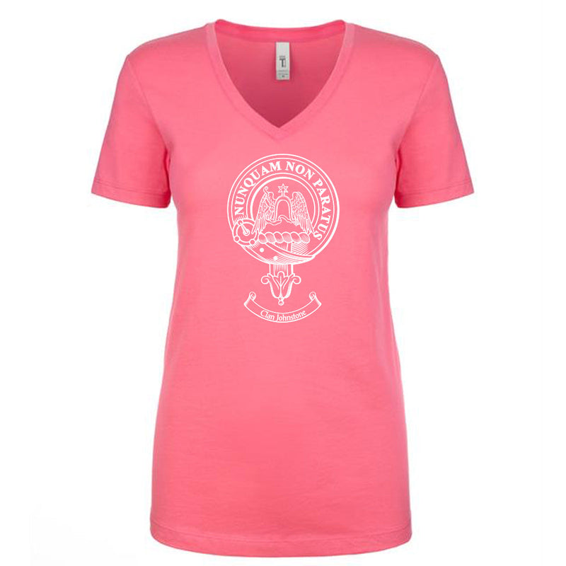 Johnstone Clan Crest Ladies Ouline T-Shirt