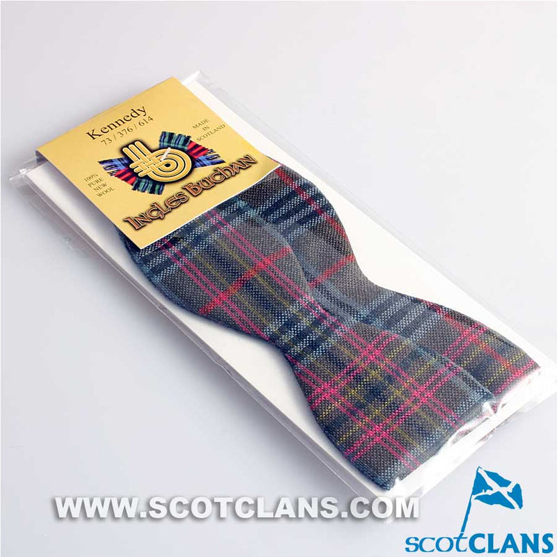 Kennedy Weathered Tartan Self Tie Bow Tie