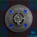 Kennedy Clan Crest Pewter Plaid Brooch