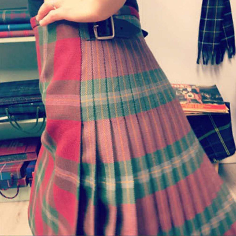 Ladies Hand Stitched Tartan Kilt - Medium Weight