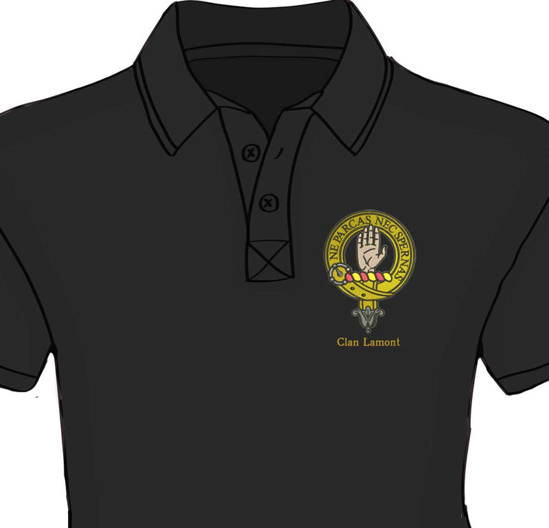 Lamont Clan Crest Embroidered Polo