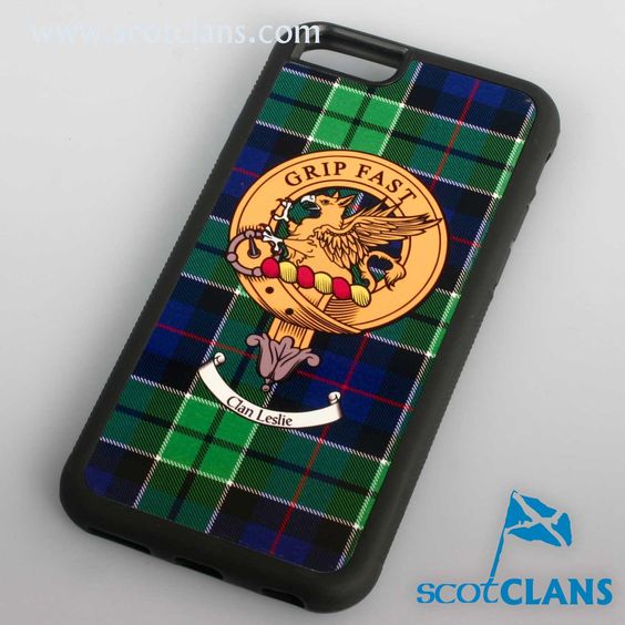 Leslie Tartan and Clan Crest iPhone Rubber Case - 4 - 7