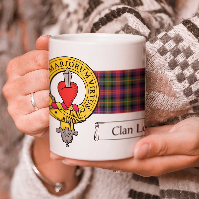 Logan Clan Crest and Tartan Mug