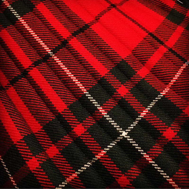 MacAuley Red Modern Heavyweight Hand Stitched Kilt