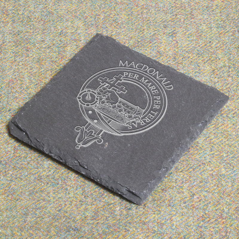 MacDonald Clan Crest Slate Coaster