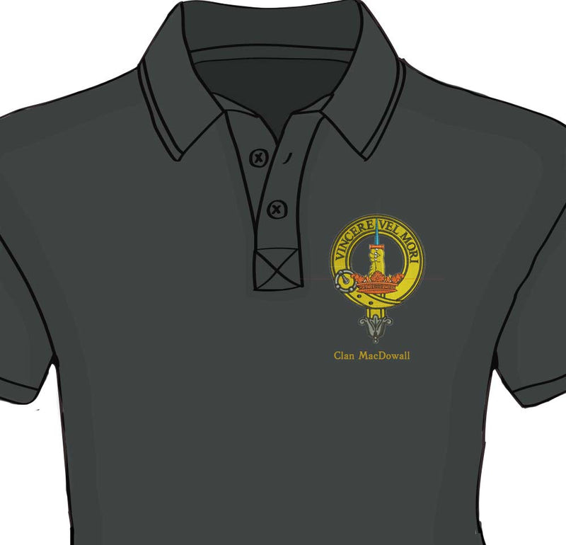 MacDowall Clan Crest Embroidered Polo