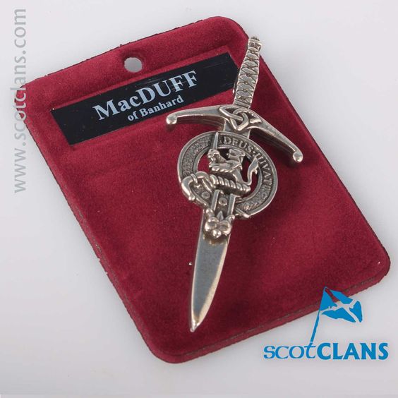 Clan Crest Pewter Kilt Pin with MacDuff Crest