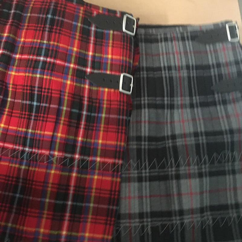 Innes Red Modern Heavyweight Hand Stitched Kilt