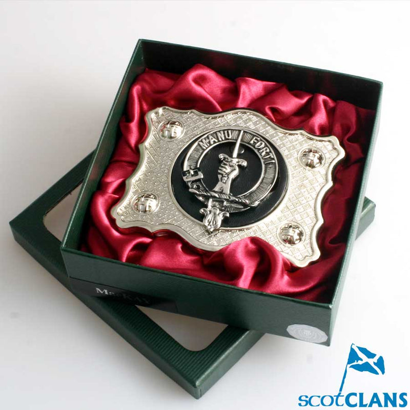 MacKay Pewter Clan Crest Buckle For Kilt Belts