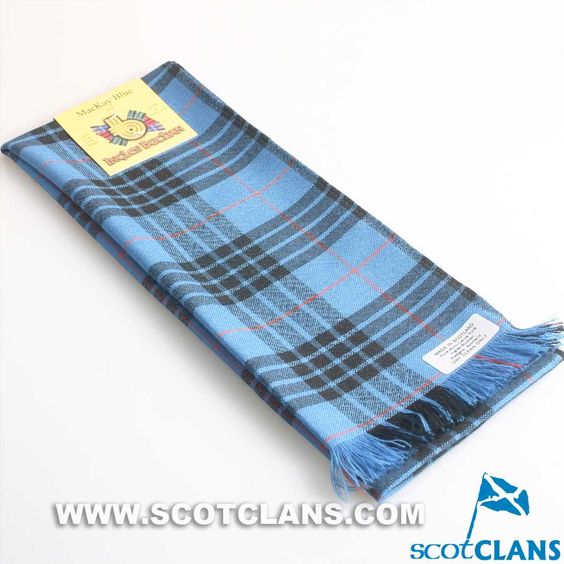 Wool Scarf in MacKay Blue Tartan