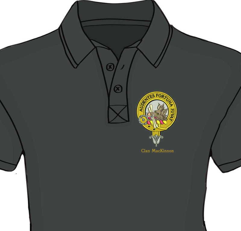 MacKinnon Clan Crest Embroidered Polo