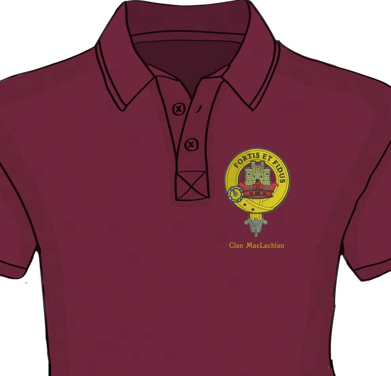 MacLachlan Clan Crest Embroidered Polo