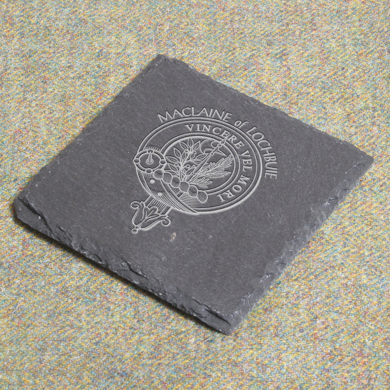 MacLaine Clan Crest Slate Coaster