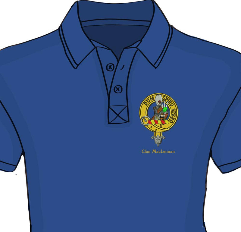 MacLennan Clan Crest Embroidered Polo