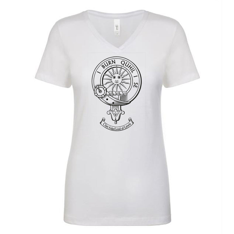 MacLeod of Lewis Clan Crest Ladies Ouline T-Shirt