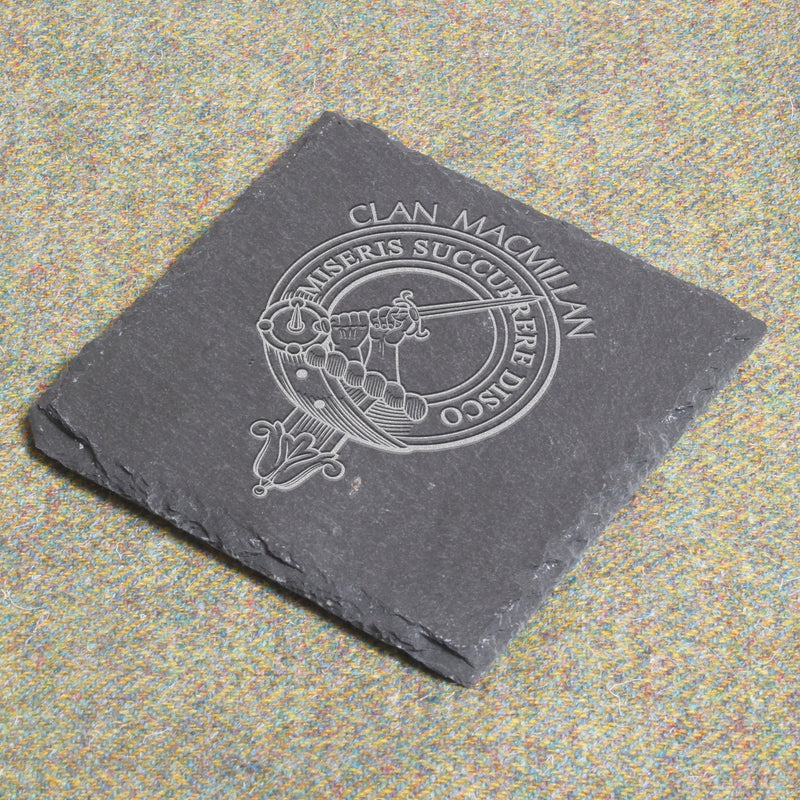 MacMillan Clan Crest Slate Coaster