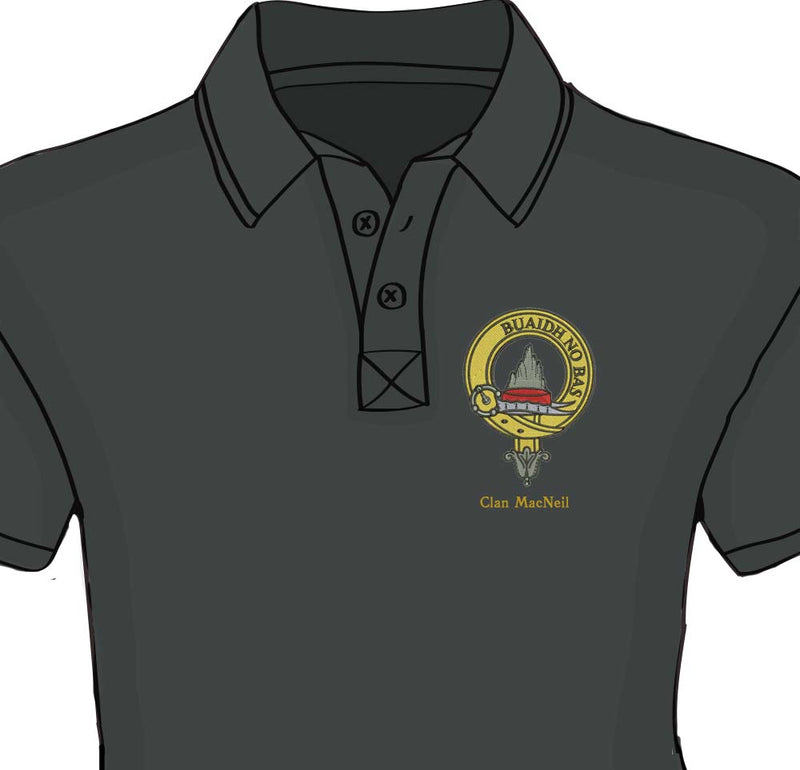 MacNeil Clan Crest Embroidered Polo