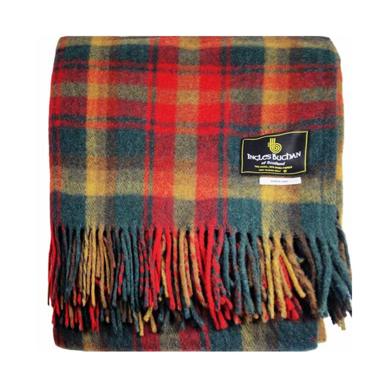 Maple Leaf Tartan Throw Rug