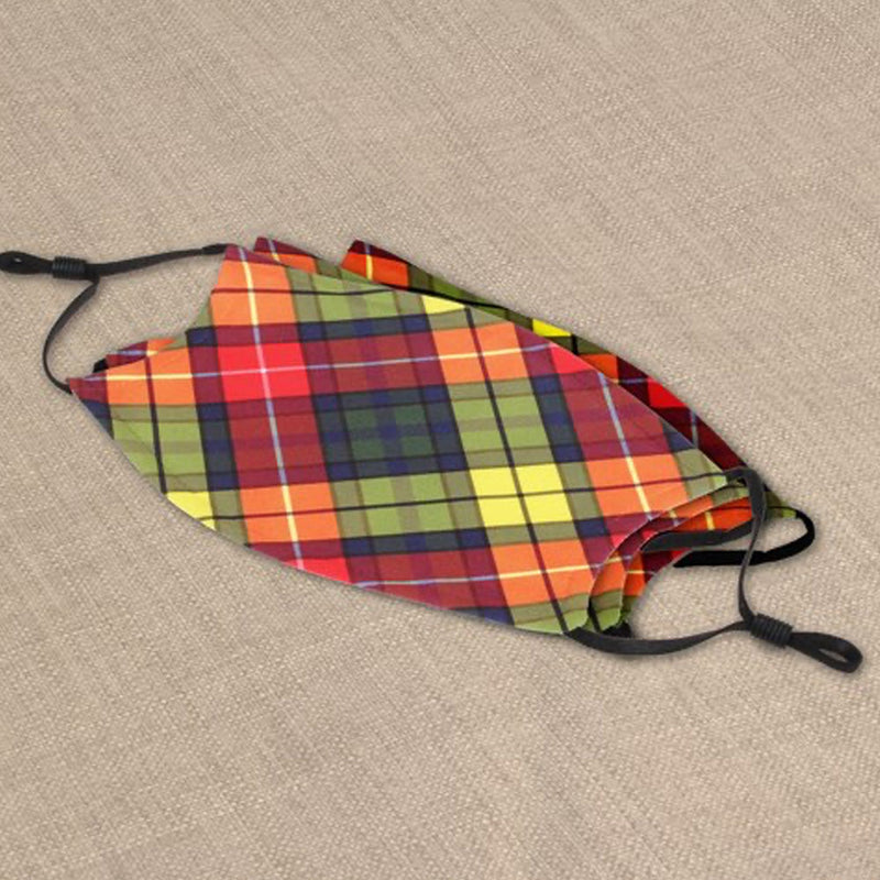 Pack of Three Adjustable Strap Tartan Face Masks