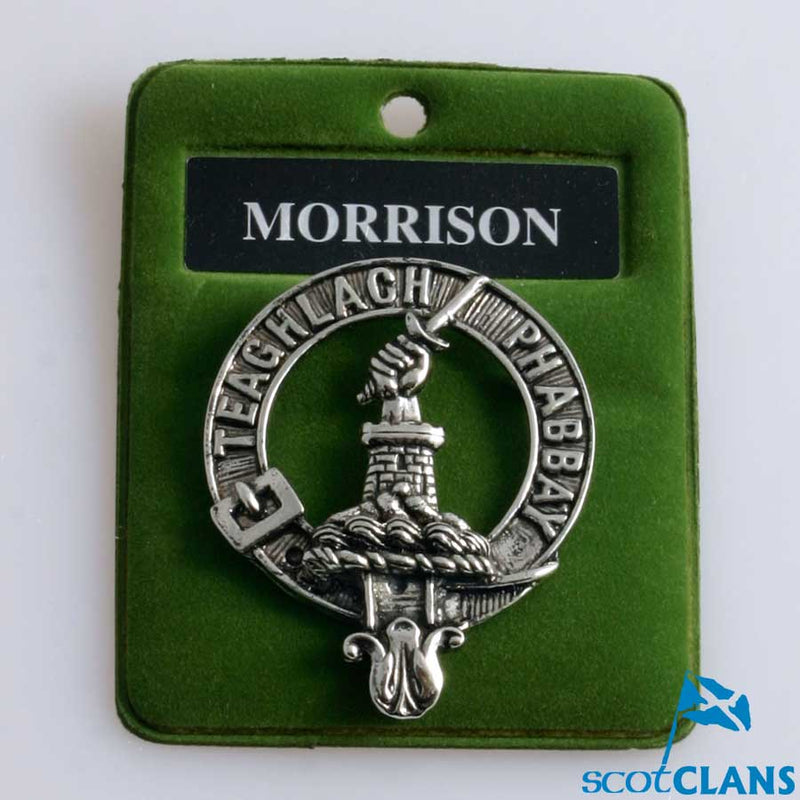 Morrison Clan Crest Badge in Pewter