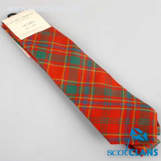 Pure Wool Tie in  Munro Ancient Tartan