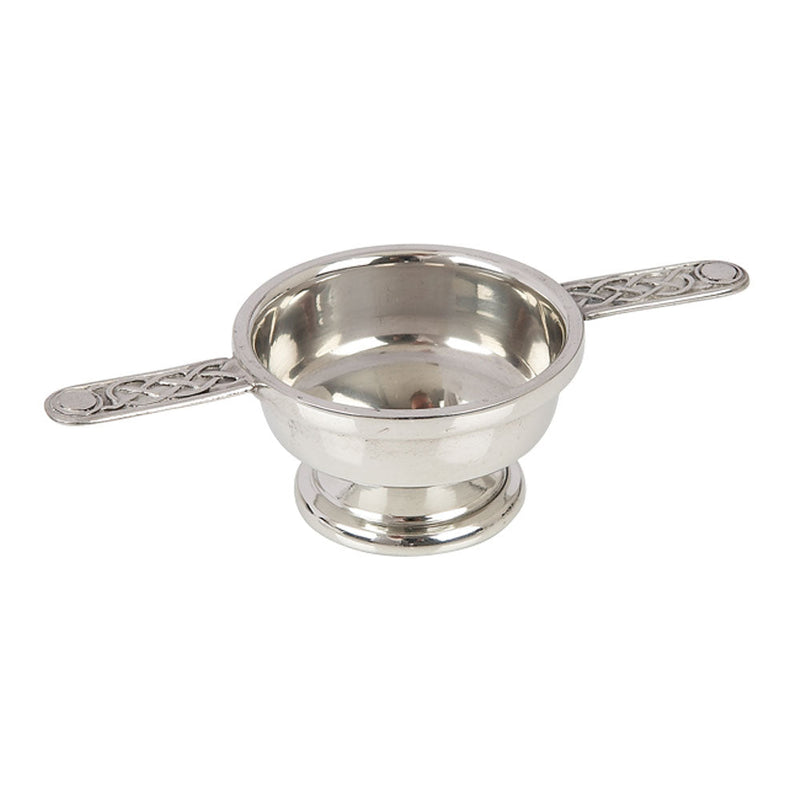 Celtic 2" Whisky Measure Pewter Quaich