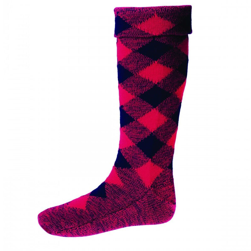 Diced Hose ~ Tartan Red & Navy