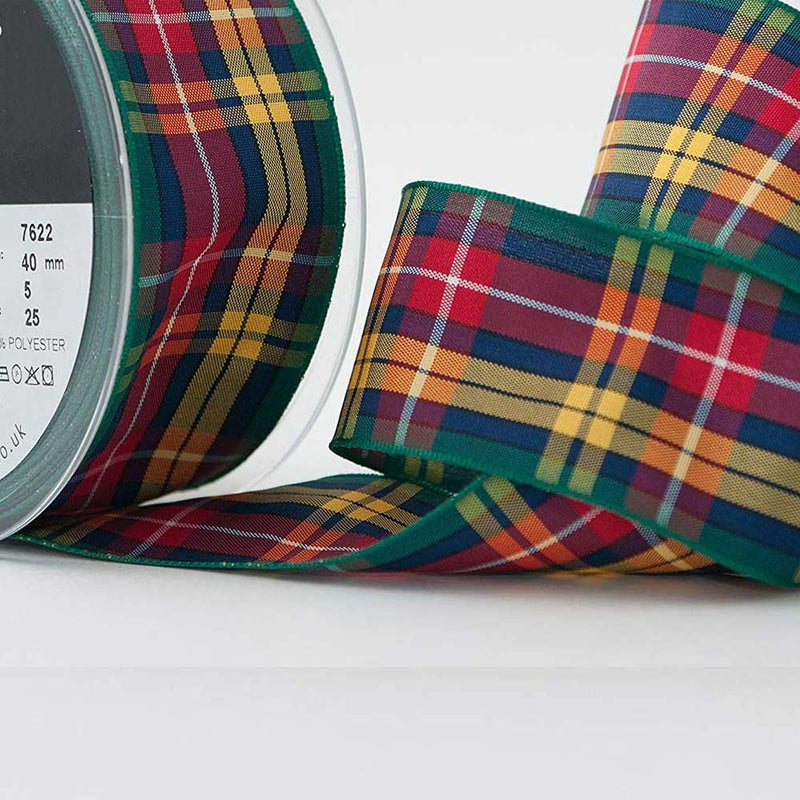 Polyester Tartan Ribbon Rolls - Range of widths