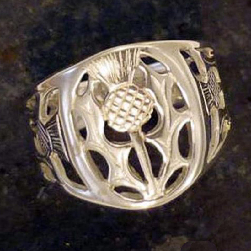 Sterling Silver Thistle Ring