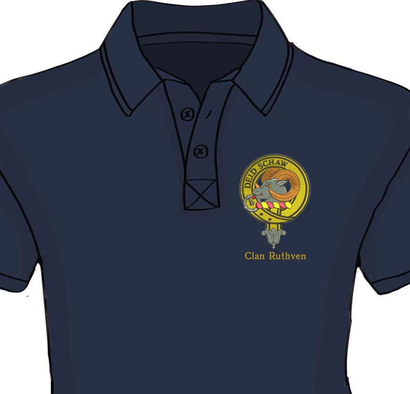 Ruthven Clan Crest Embroidered Polo