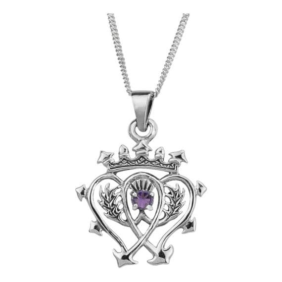 Scottish Luckenbooth Pendant with Amethyst