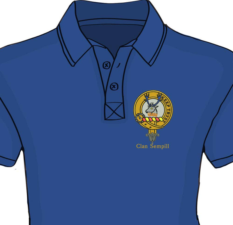 Sempill Clan Crest Embroidered Polo