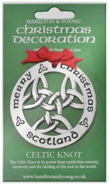 Silver Plated Christmas Decoration Celtic Knot