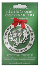 Silver Plated Christmas Decoration Scottish Thistle