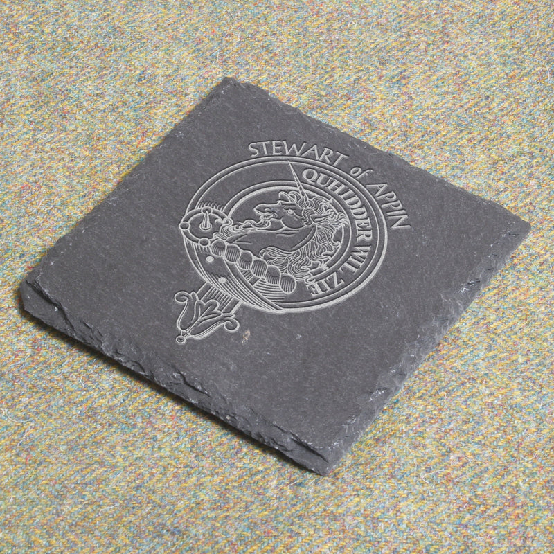 Stewart of Appin Clan Crest Slate Coaster